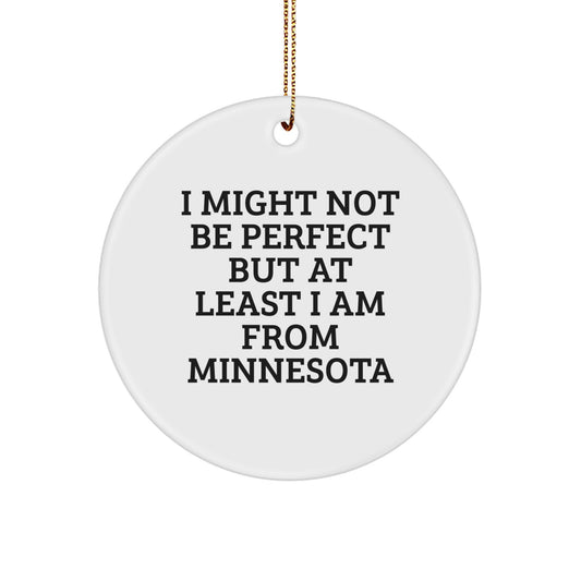 Funny Minnesota Circle Ornament Gifts from Friends, Unique Christmas Unique Gifts for Minnesota Lovers - Image 1