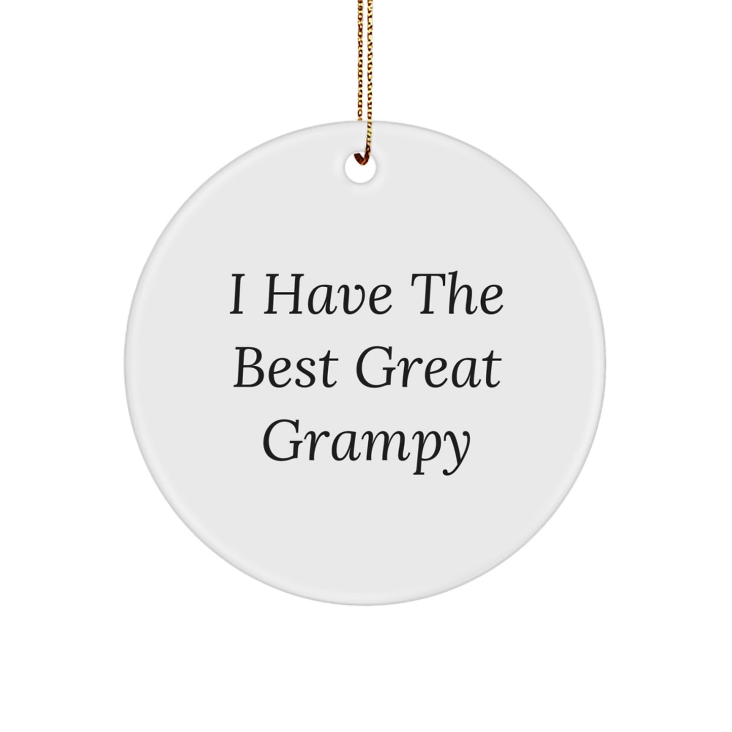 Funny Grampy Circle Ornament Gifts from Men to Great Grampy, Perfect for Christmas Unique Gifts - Image 1