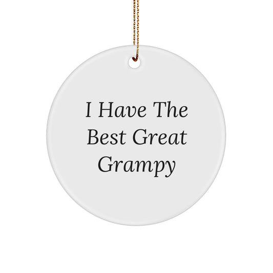 Funny Grampy Circle Ornament Gifts from Men to Great Grampy, Perfect for Christmas Unique Gifts - Image 1