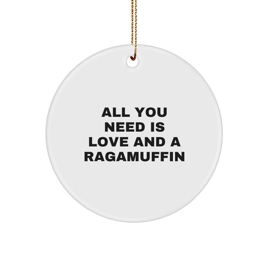 Ragamuffin Cat Circle Ornaments Funny Quotes Gifts from Family to Friends - Image 1