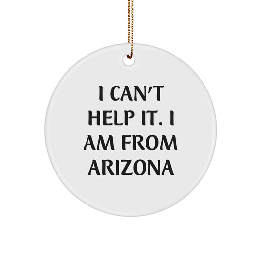 Arizona Christmas Circle Ornament - Funny Quote Gifts from Arizona Men to Arizona Friends - Image 1