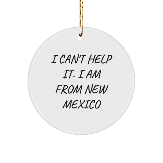 New Mexico Circle Ornament Gifts from Friends and Family - I Can't Help It. I Am From New Mexico - Image 1