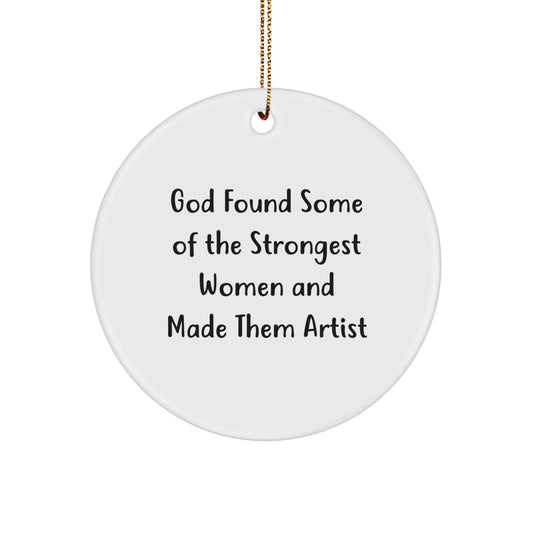 Funny Artist Circle Ornament Gifts from Men, Women, Friends, Coworkers, and Family for Christmas Unique Gifts - Image 1