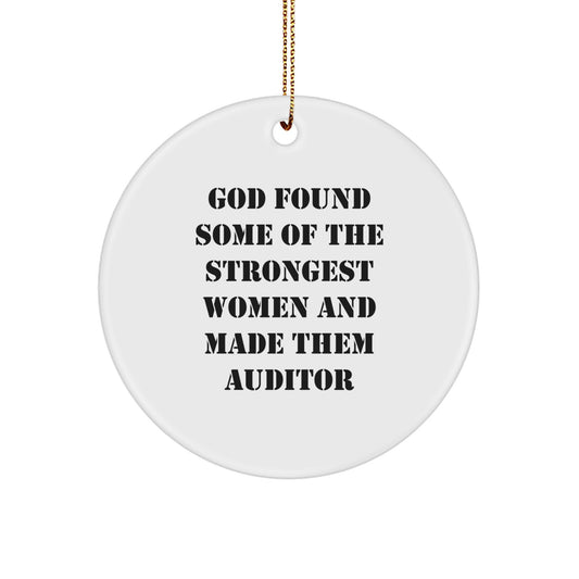 Funny Auditor Gifts from Women, Christmas Unique Circle Ornament for Auditor, Inspirational Quote - Circle Ornament Auditor Gifts for Auditor - Image 1