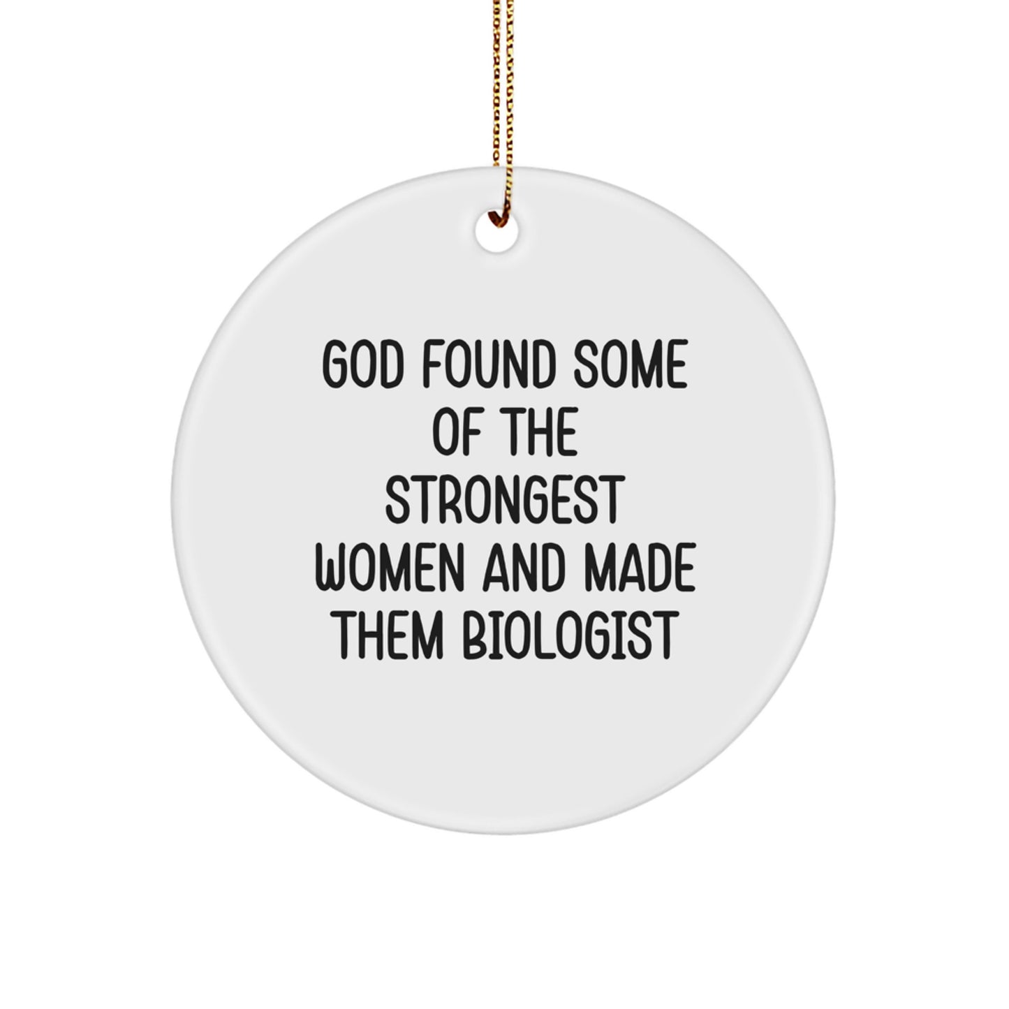 Funny Biologist Christmas Circle Ornament Gifts for Women from Family - Image 1