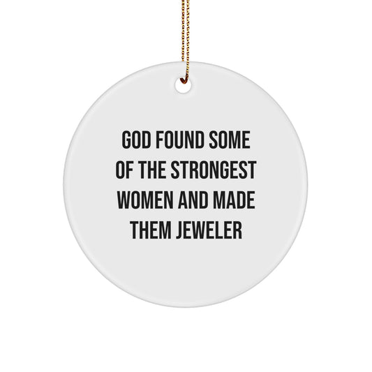 Funny Jeweler Gifts from Men to Women Friends Family Jeweler Circle Ornament, Christmas Unique Gifts for Jeweler Enthusiasts - Image 1