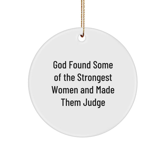 Funny Judge Gifts for Men - Inspirational Christmas Circle Ornament, Gifts from Family to Judge, Judge Appreciation - Image 1