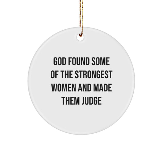 Funny Judge Circle Ornament, Gifts from Friends and Family for Judge, Christmas Unique Gifts Idea - Image 1