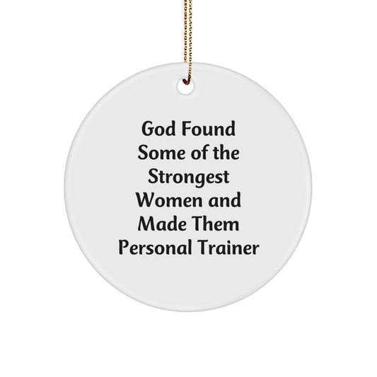Gifts from Friends to Personal Trainers, Funny Personal Trainer Gifts, Circle Ornament for Women Men Friends Coworkers Family Christmas Unique Gifts - Image 1