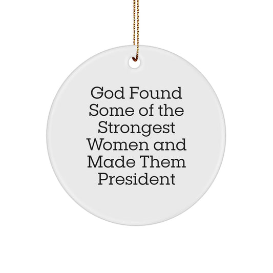 Funny President Circle Ornament Gifts from Friends and Family - Christmas Unique President Circle Ornaments for President Enthusiasts - Image 1