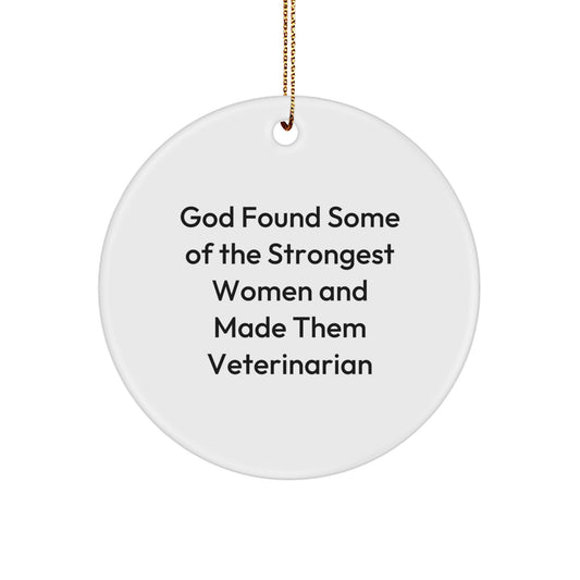 Veterinarian Gifts from Friends, Funny Circle Ornament for Men, Women, Coworkers, Family, Christmas Unique Gifts for Veterinarian - Image 1