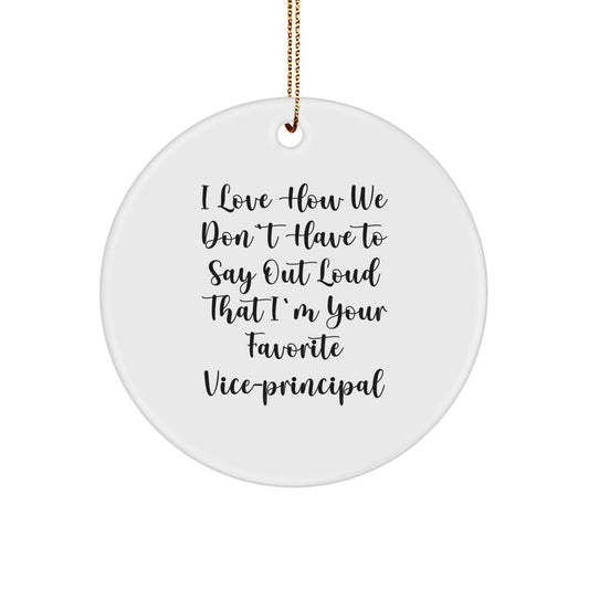 Funny Vice-Principal Gifts from Friends, Inspirational Circle Ornament for Vice-Principal, Christmas Unique Gifts for Men, Women, Coworkers, Family - Image 1