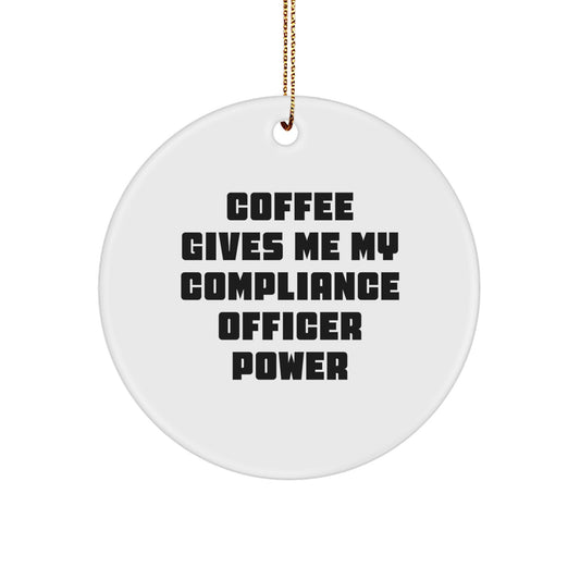 Funny Compliance Officer Circle Ornament Gifts from Family, Friends, Coworkers - Christmas Unique Gifts for Compliance Officers - Image 1