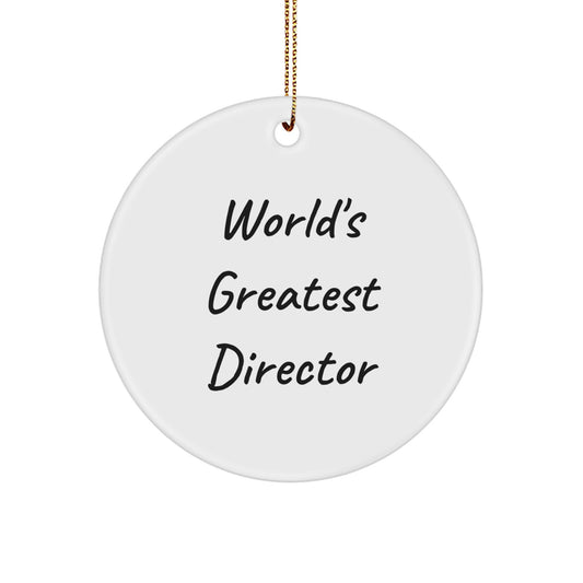 Funny World's Greatest Director Gifts from Friends for Director Christmas Unique Ornaments - Image 1