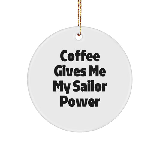 Funny Sailor Gifts for Him - Sailor Circle Ornament - Christmas Unique Gifts from Friends, Coworkers, Family. - Image 1