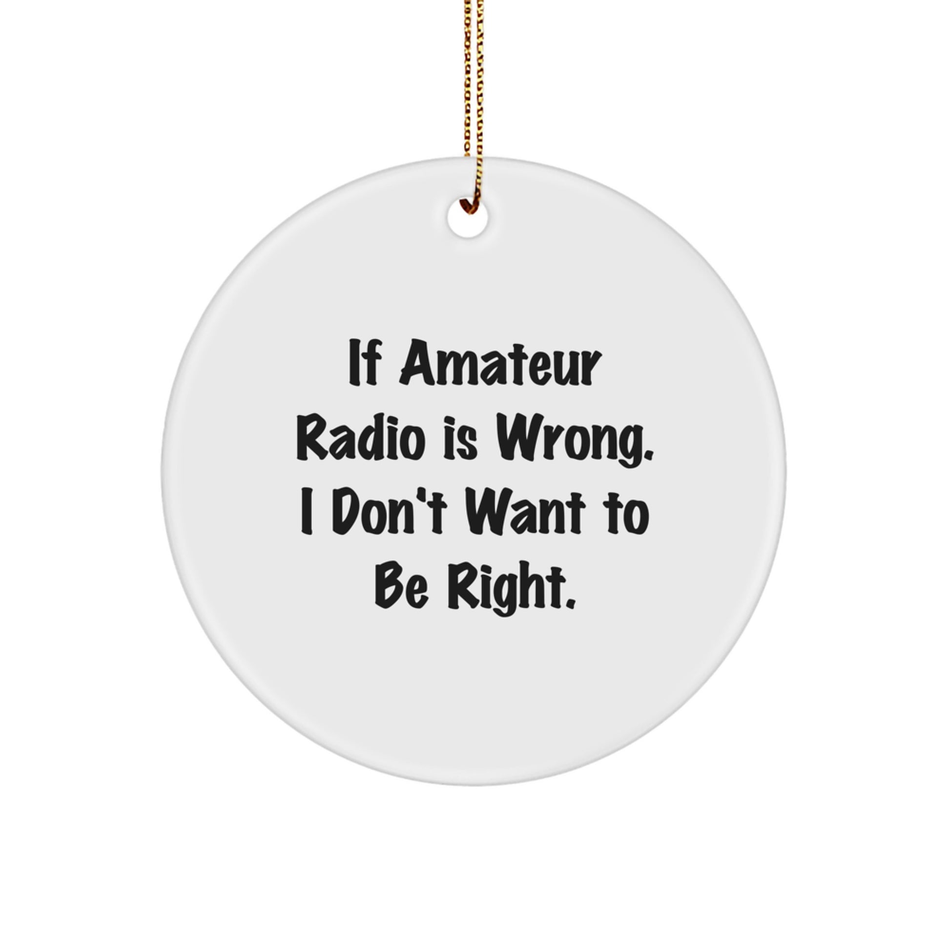 Amateur Radio Circle Ornament Gifts from Friends, Funny Quote, Christmas Unique - Image 1