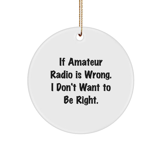 Amateur Radio Circle Ornament Gifts from Friends, Funny Quote, Christmas Unique - Image 1