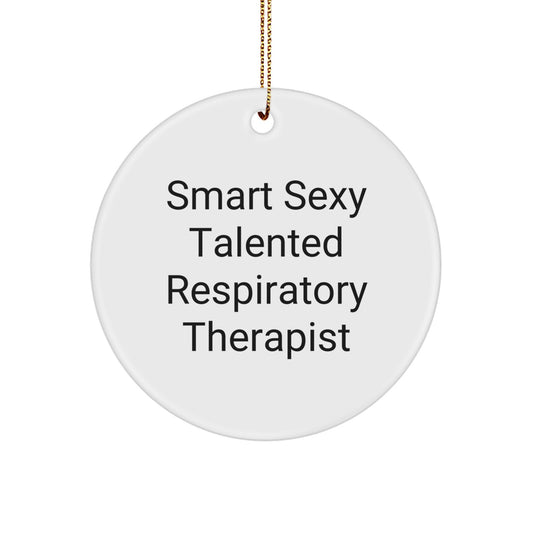Respiratory Therapist Gifts, Funny Quote Circle Ornament, Gifts from Friends, Gifts for Respiratory Therapist, Christmas Unique Gifts, Durable MDF Circle Shaped Ornament - Image 1