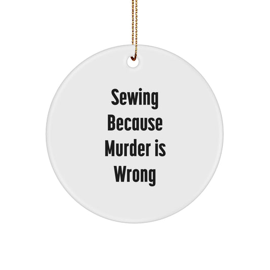 Sewing Circle Ornaments Funny Quote Christmas Unique Gifts from Family - Image 1