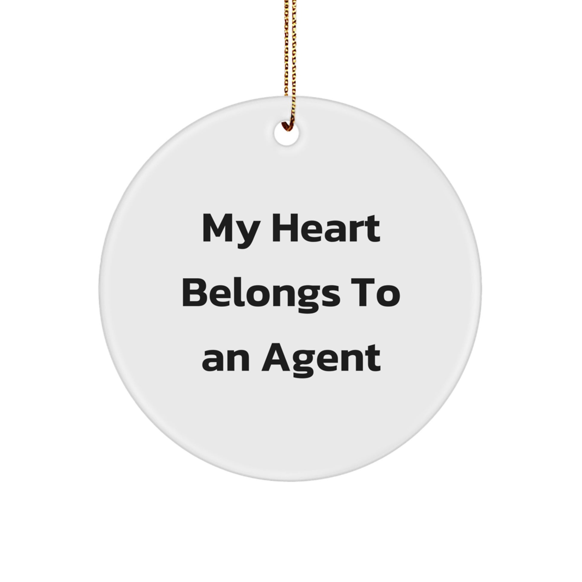 Funny Agent Circle Ornament - Gifts from Men to Agent Friends for Christmas Unique Agent Ornaments - Image 1