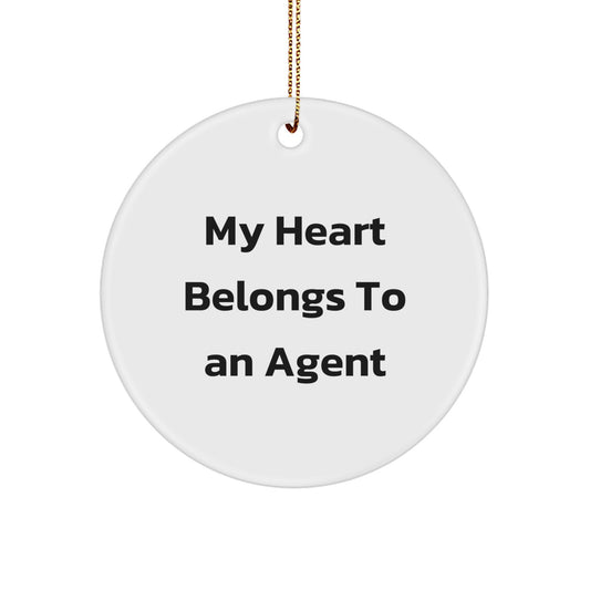 Funny Agent Circle Ornament - Gifts from Men to Agent Friends for Christmas Unique Agent Ornaments - Image 1