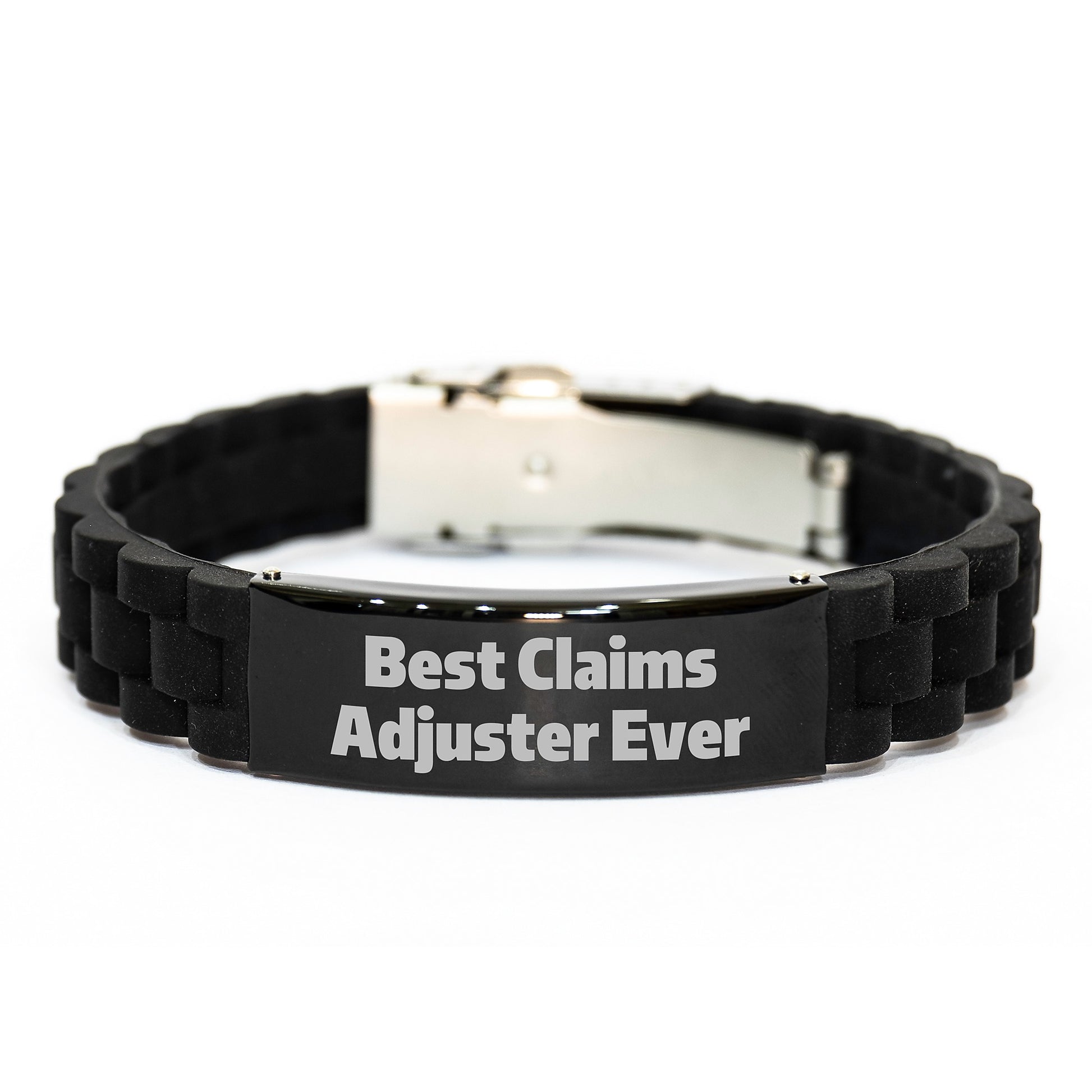 Funny Claims Adjuster Gifts from Men - Best Claims Adjuster Ever Glide lock Clasp Bracelet for Christmas Unique Presents - Image 1
