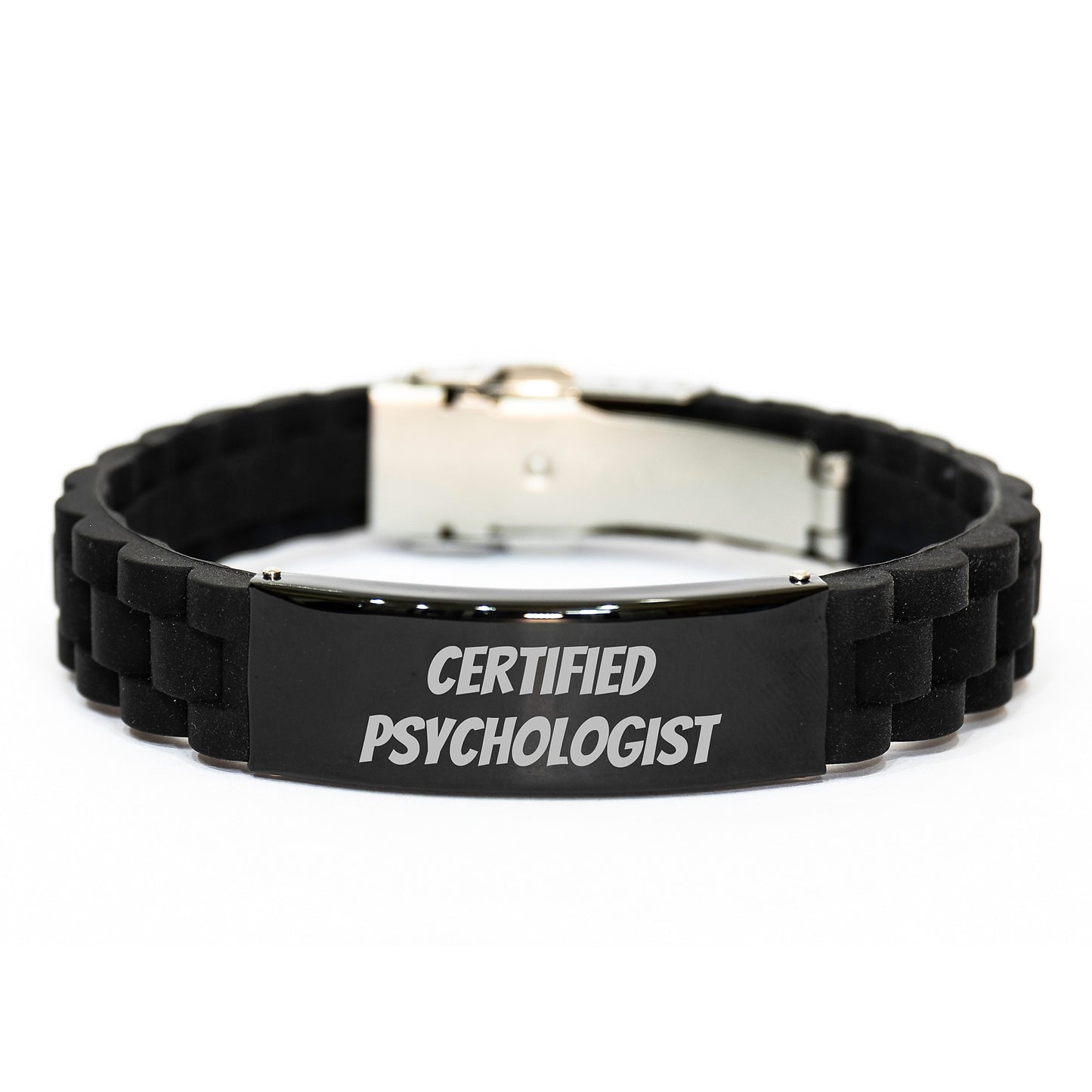 Certified Psychologist Gifts, Funny Quote Glide lock Clasp Bracelet for Valentine's, Gifts from Men Women Friends to Psychologist - Image 1