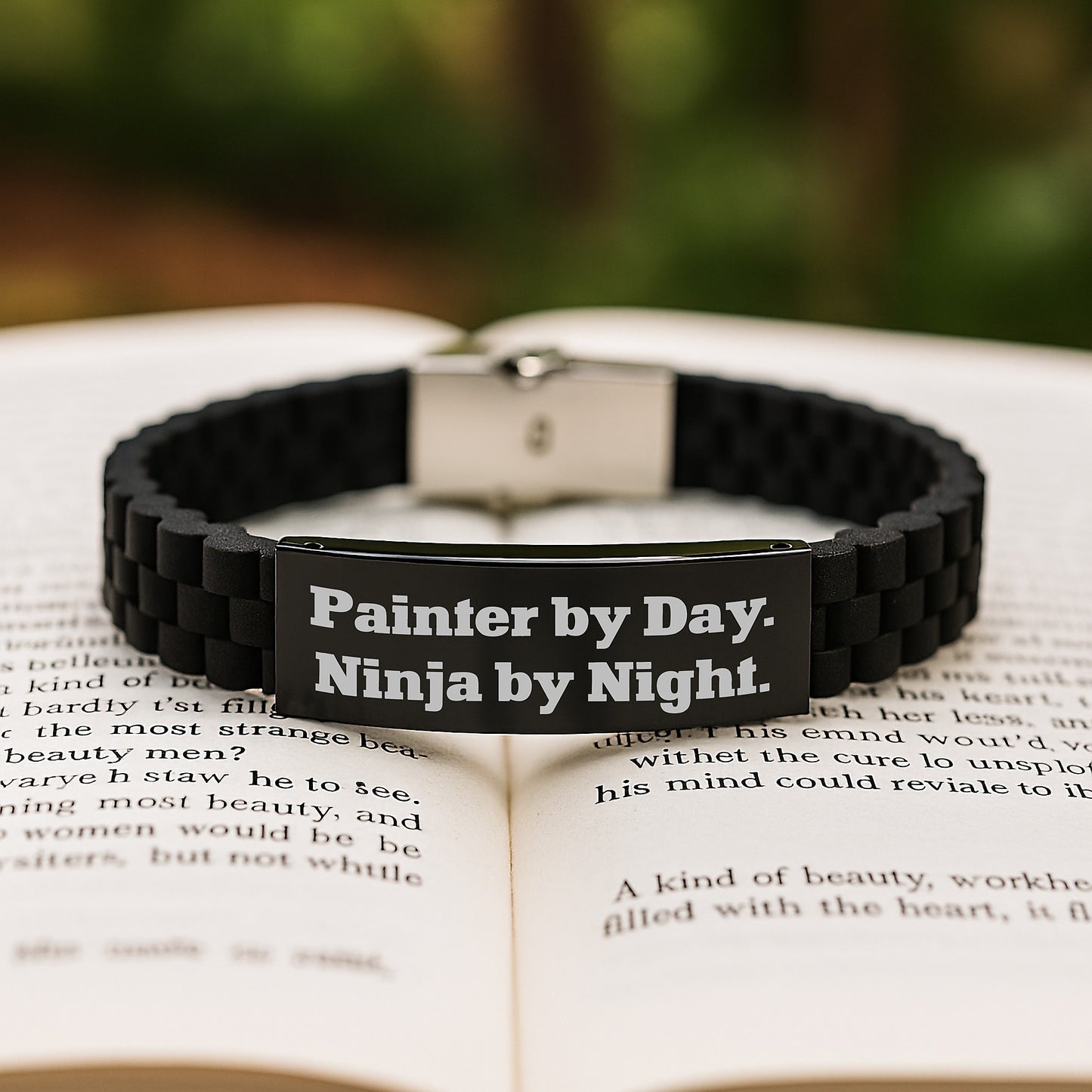 Funny Painter By Day Ninja By Night Glide lock Clasp Bracelet Birthday Unique Gifts for Painter Men - Image 2
