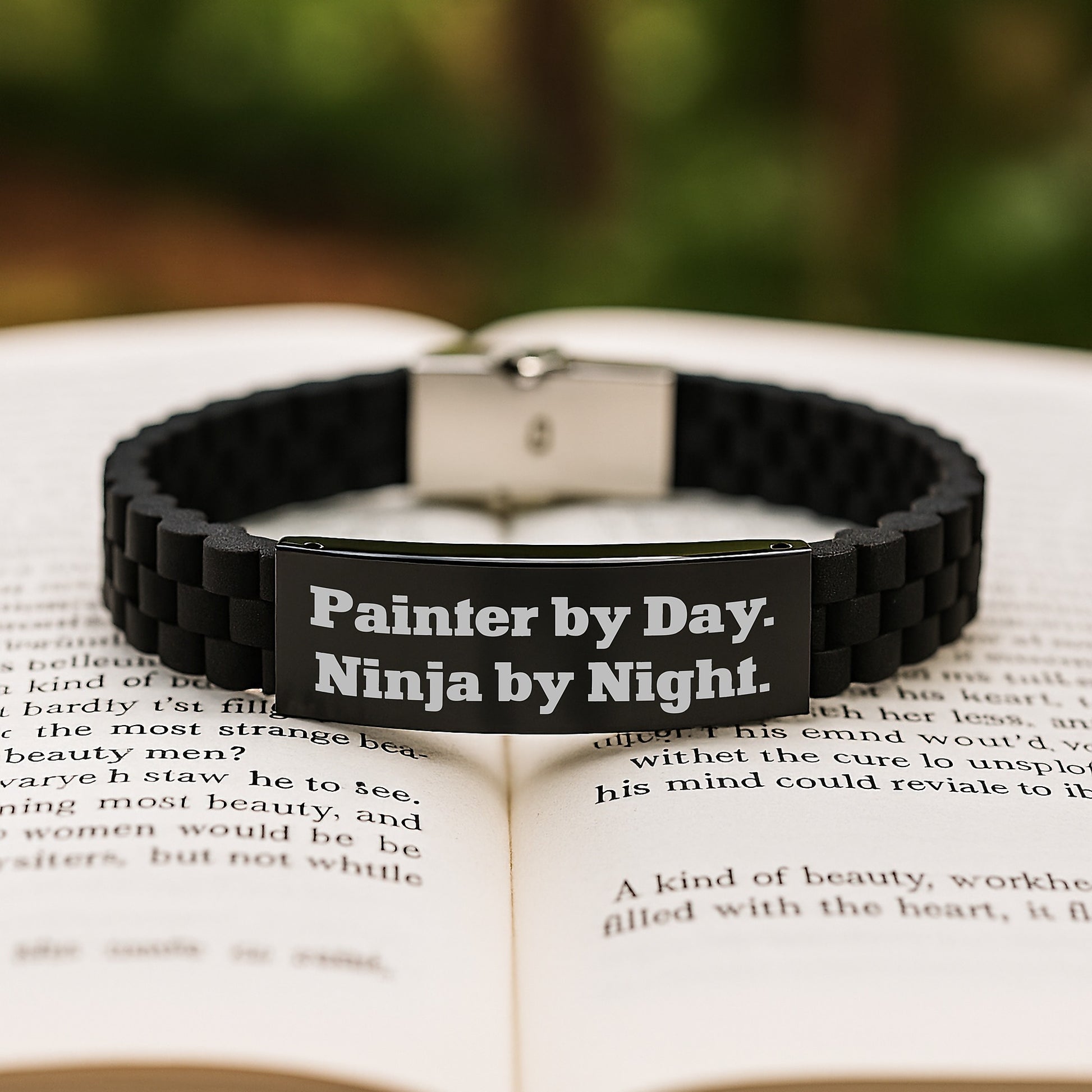 Funny Painter By Day Ninja By Night Glide lock Clasp Bracelet Birthday Unique Gifts for Painter Men - Image 2