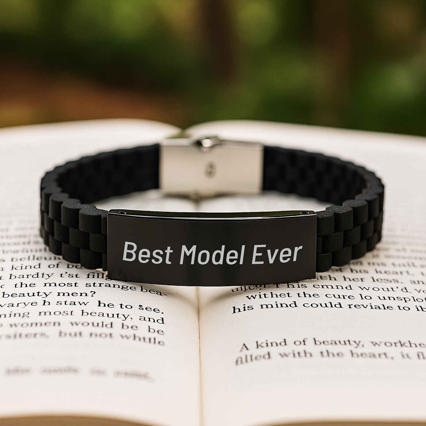 Best Model Ever Funny Birthday Unique Gifts from Friends Glide lock Clasp Bracelet Model - Image 2
