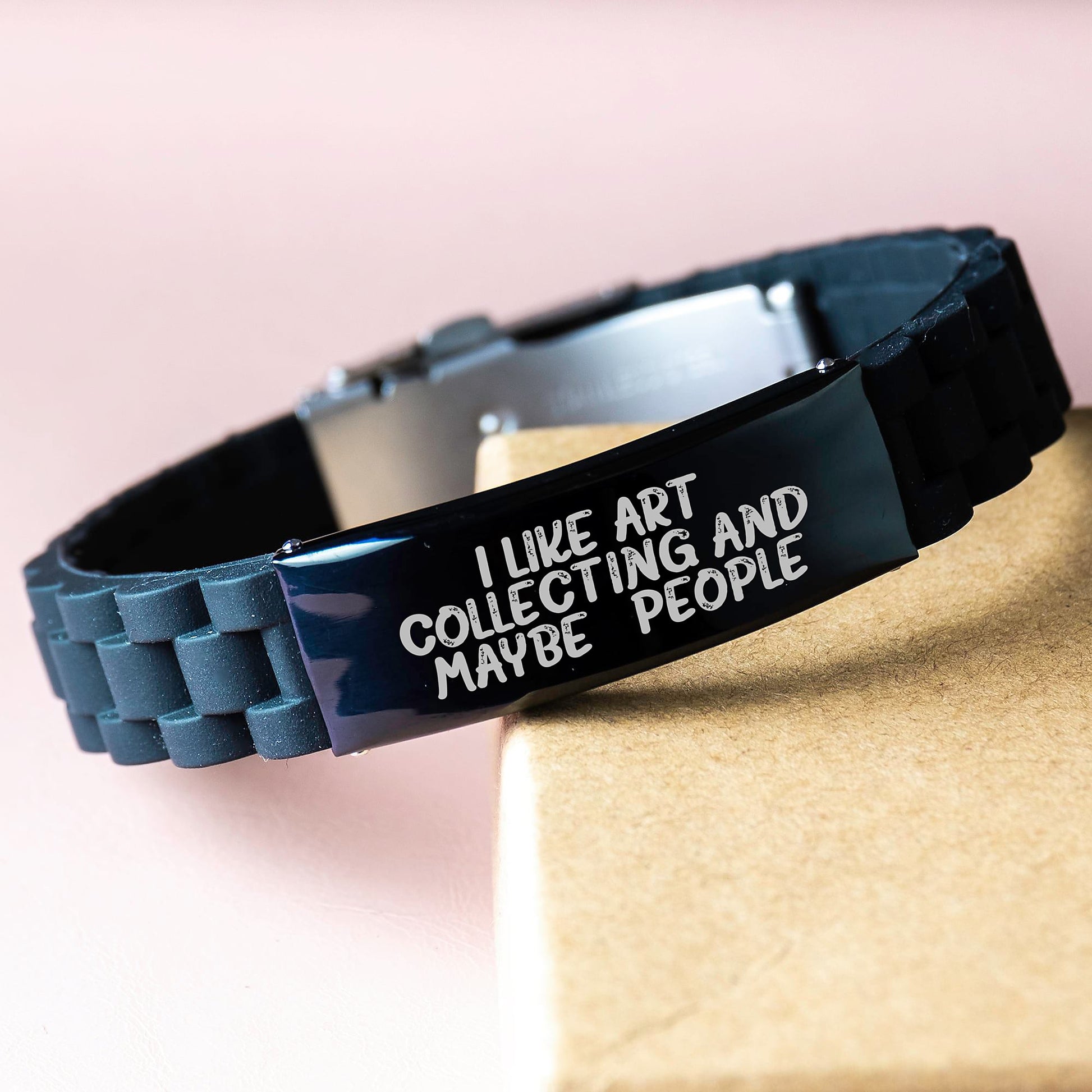 Art Collecting Graduation Unique Gifts for the Art Lover in Your Life - Funny Quote Glide lock Clasp Bracelet for Men Women Friends Family - Image 3