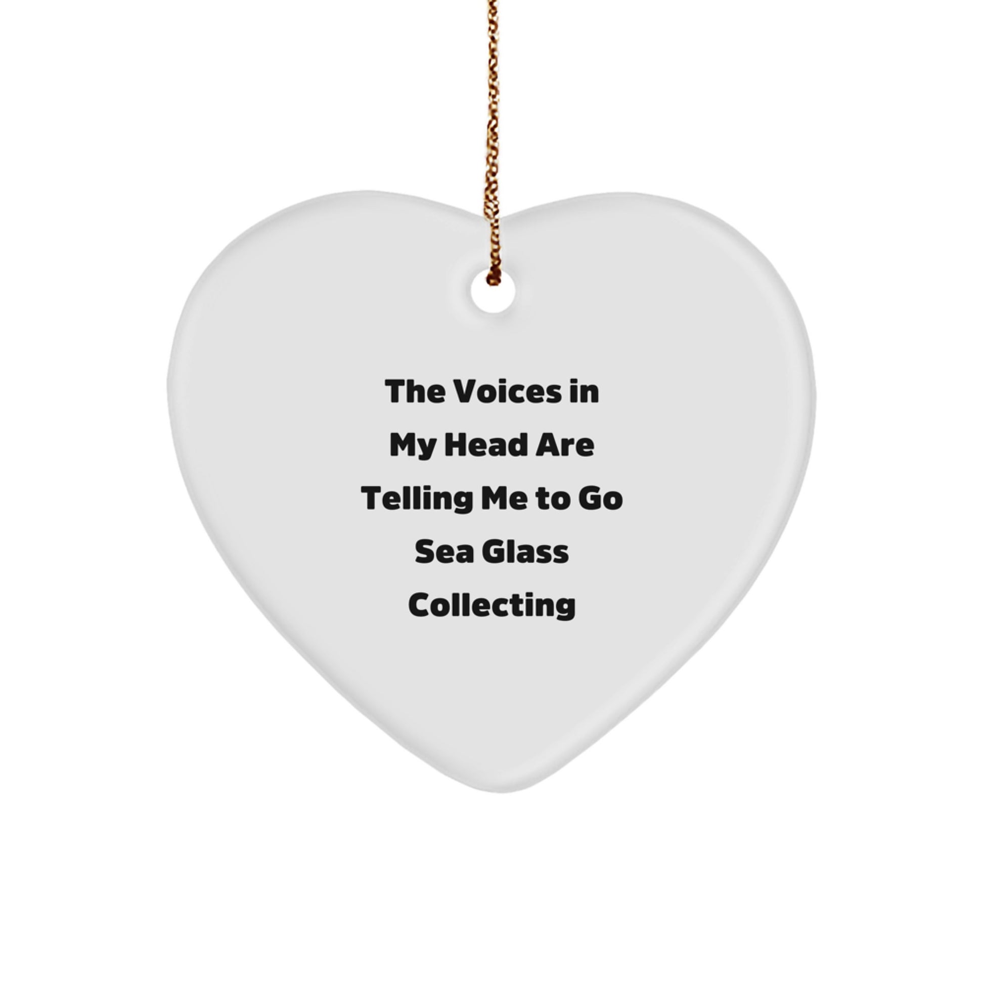 Funny Sea Glass Collecting Gifts for Women from Friends, Heart Ornament to Encourage Sea Glass Collecting Enthusiasts - Image 1