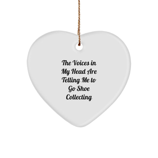 Funny Shoe Collecting Heart Ornament Gifts for Friends, Christmas Unique Gifts from Men, Women, Coworkers - Image 1