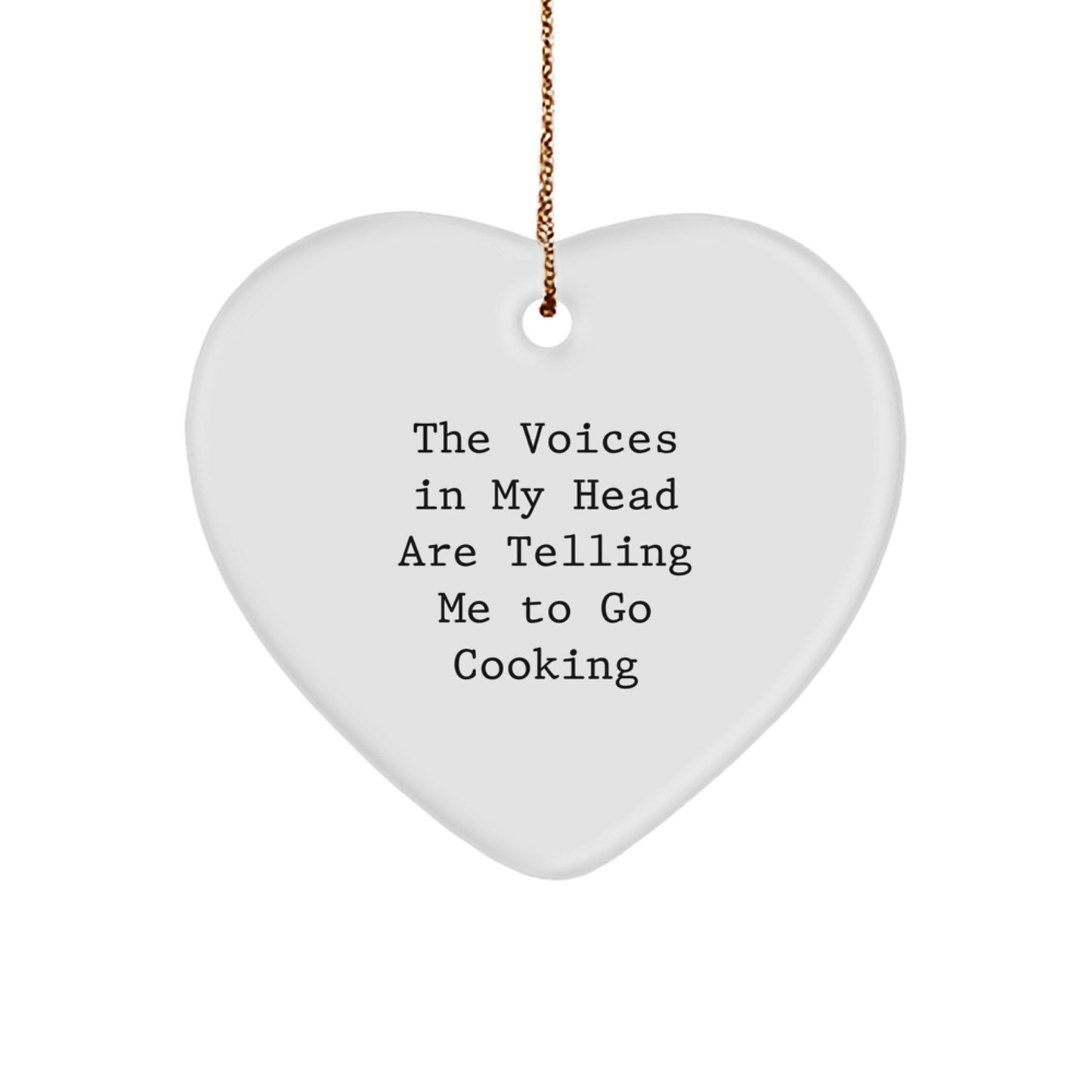Funny Cooking Heart Ornament Gifts for Men from Women - Christmas Unique Cooking Decor - Image 1