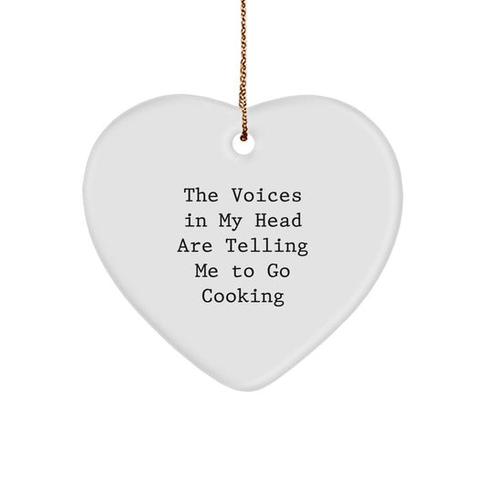 Funny Cooking Heart Ornament Gifts for Men from Women - Christmas Unique Cooking Decor - Image 1