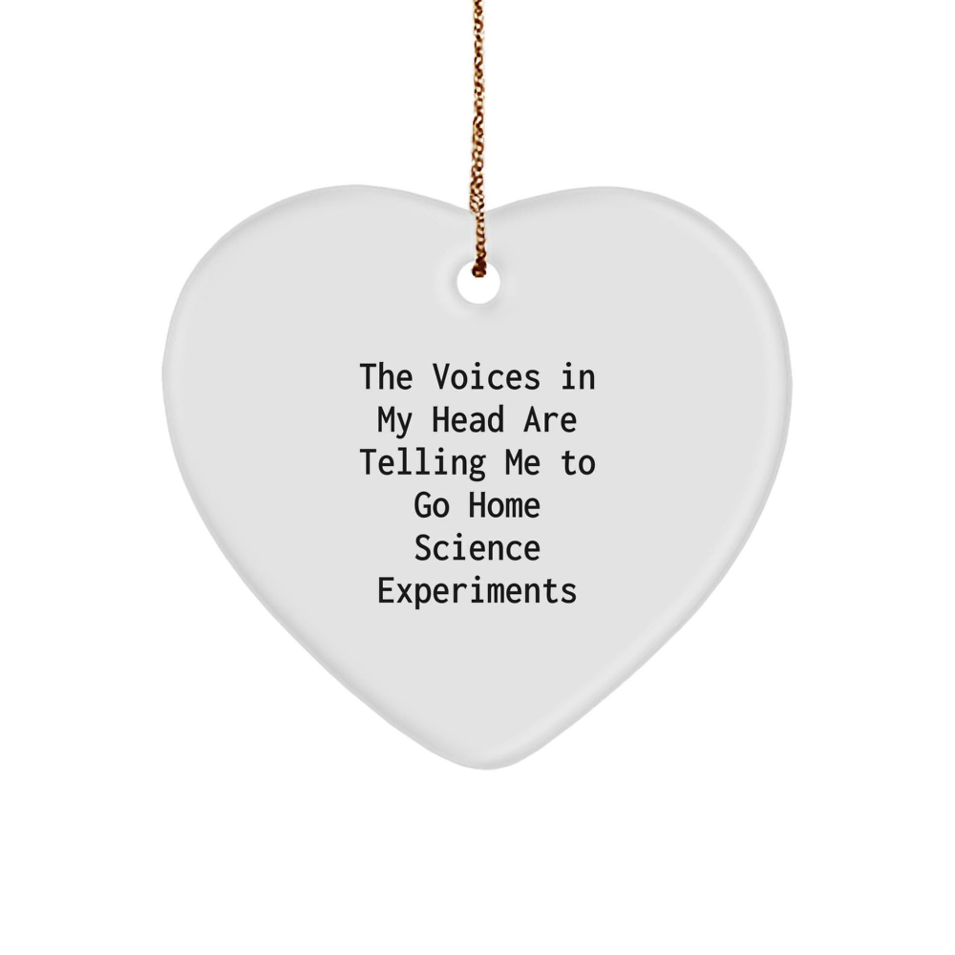 Funny Home Science Experiments Gifts from Men to Women, Heart Ornament for Christmas Unique Gifts for Home Science Enthusiasts - Image 1