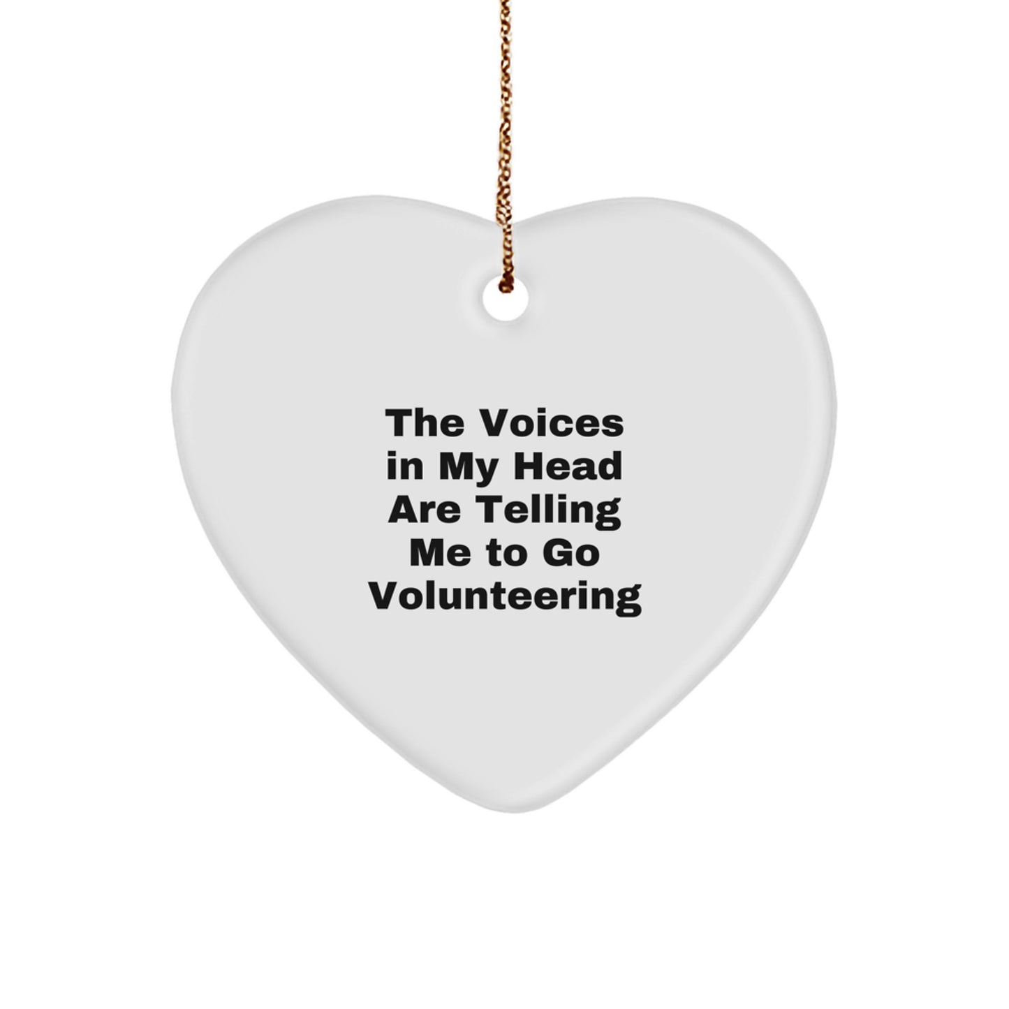 Funny Volunteering Gifts for Him or Her - Gifts from Men for Volunteer Friends, Heart Ornament for Christmas Unique Gifts - Image 1