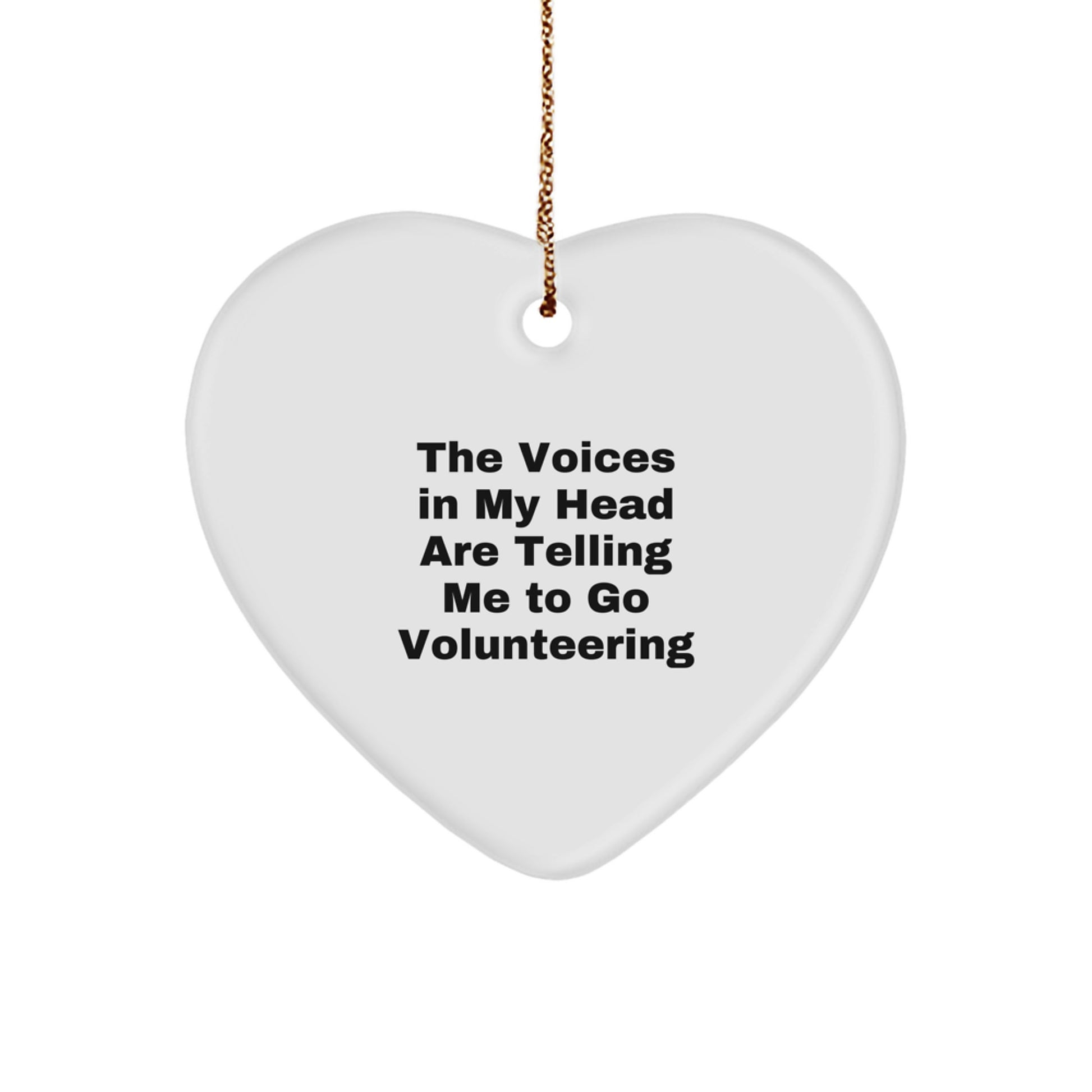 Funny Volunteering Gifts for Him or Her - Gifts from Men for Volunteer Friends, Heart Ornament for Christmas Unique Gifts - Image 1