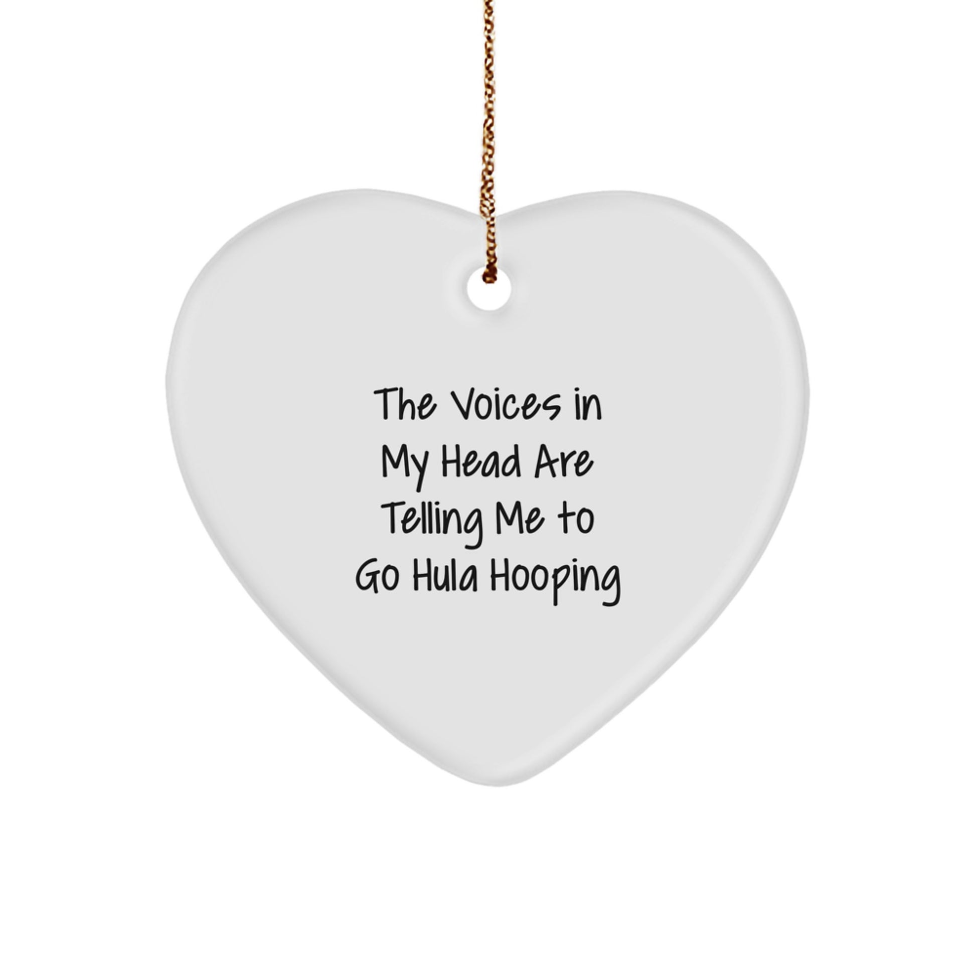 Funny Hula Hooping Heart Ornament Gifts from Friends or Family for Christmas Unique Presents - Image 1