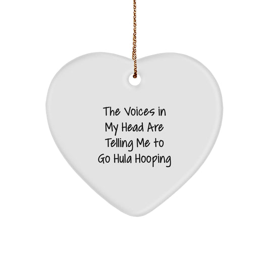 Funny Hula Hooping Heart Ornament Gifts from Friends or Family for Christmas Unique Presents - Image 1