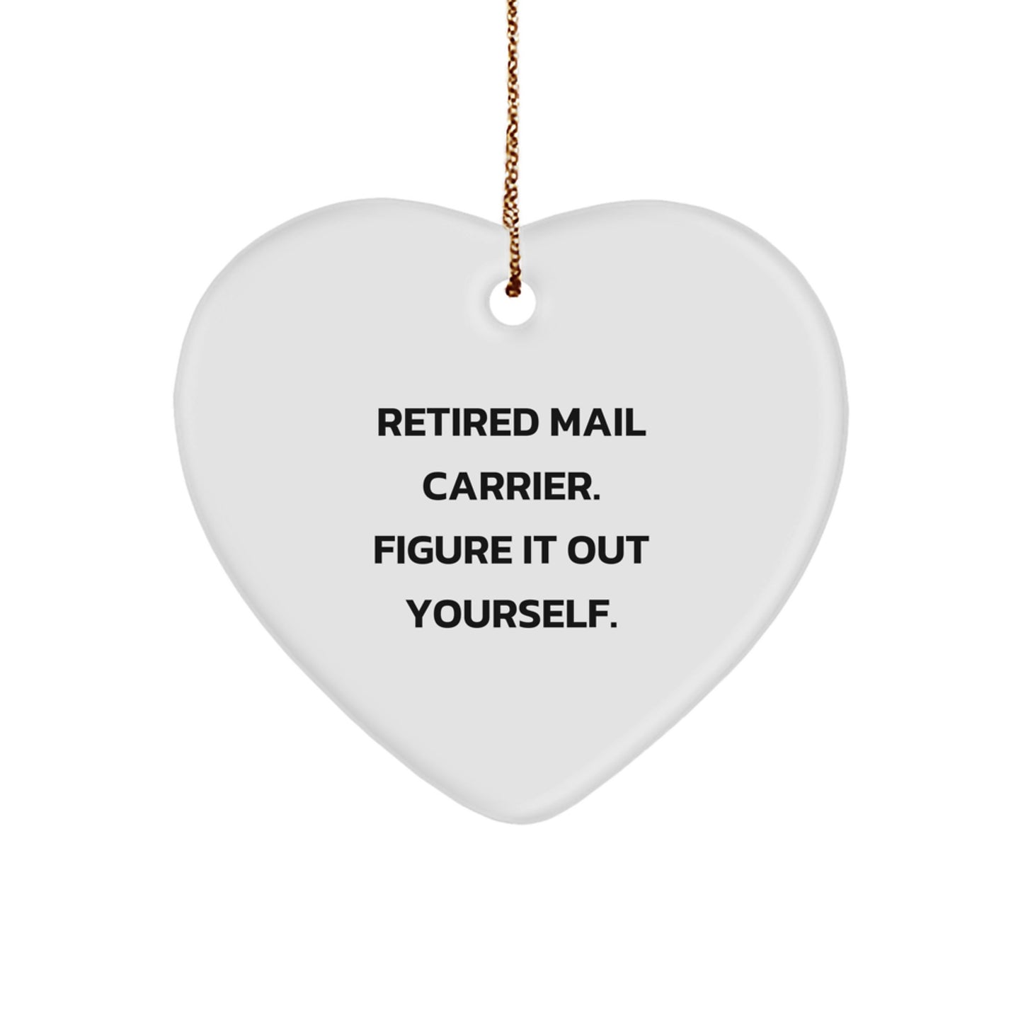 Funny Mail Carrier Heart Ornament Gifts from Friends and Family for Mail Carrier Christmas Unique Presents - Image 1