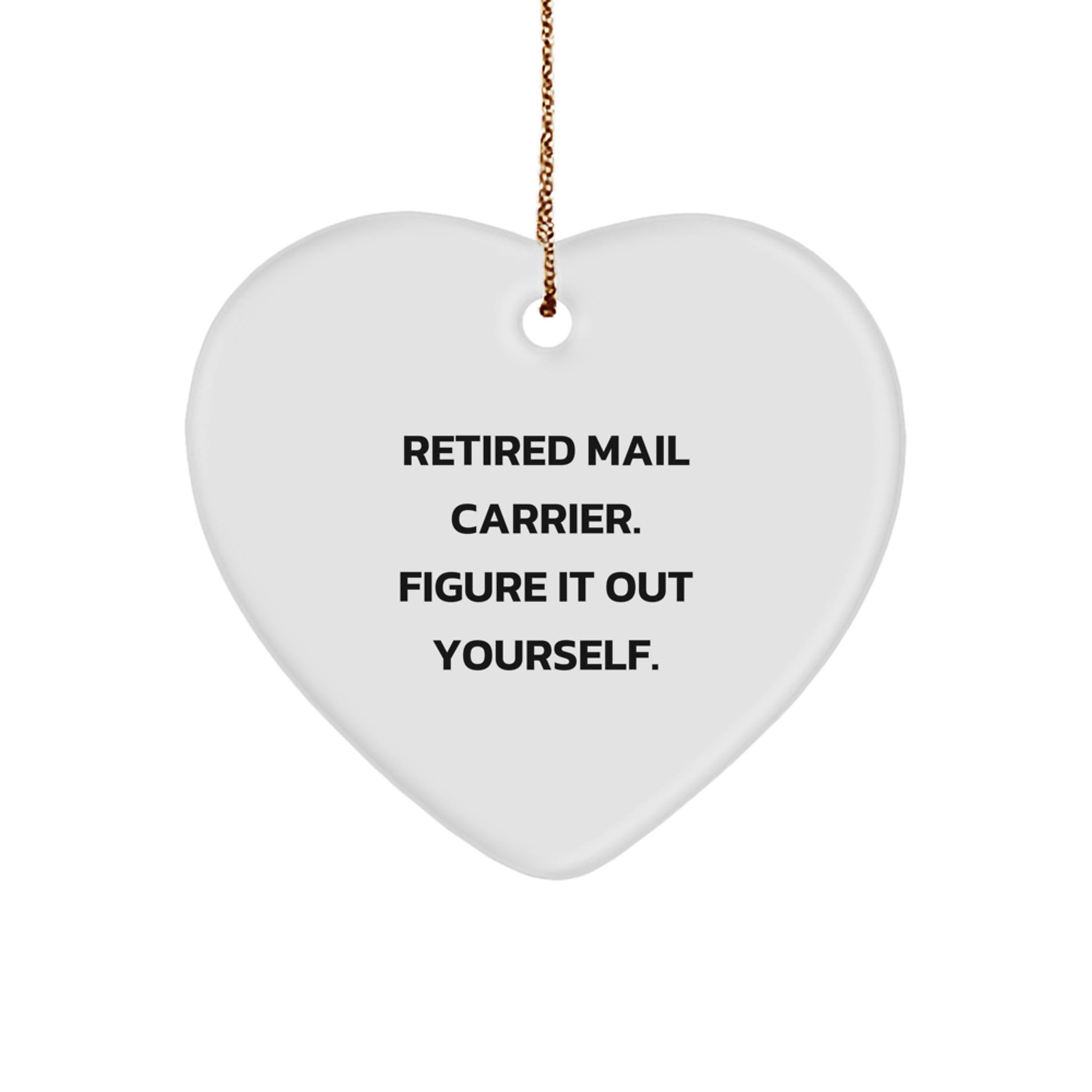 Funny Mail Carrier Heart Ornament Gifts from Friends and Family for Mail Carrier Christmas Unique Presents - Image 1