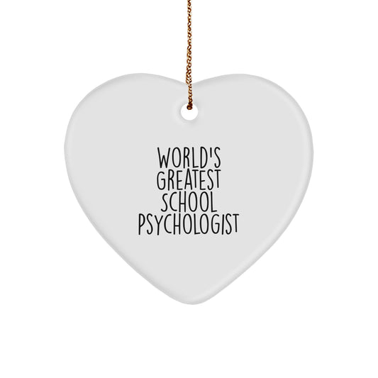 Funny School Psychologist Heart Ornament Gifts from Friends to Family - Christmas Unique - Image 1