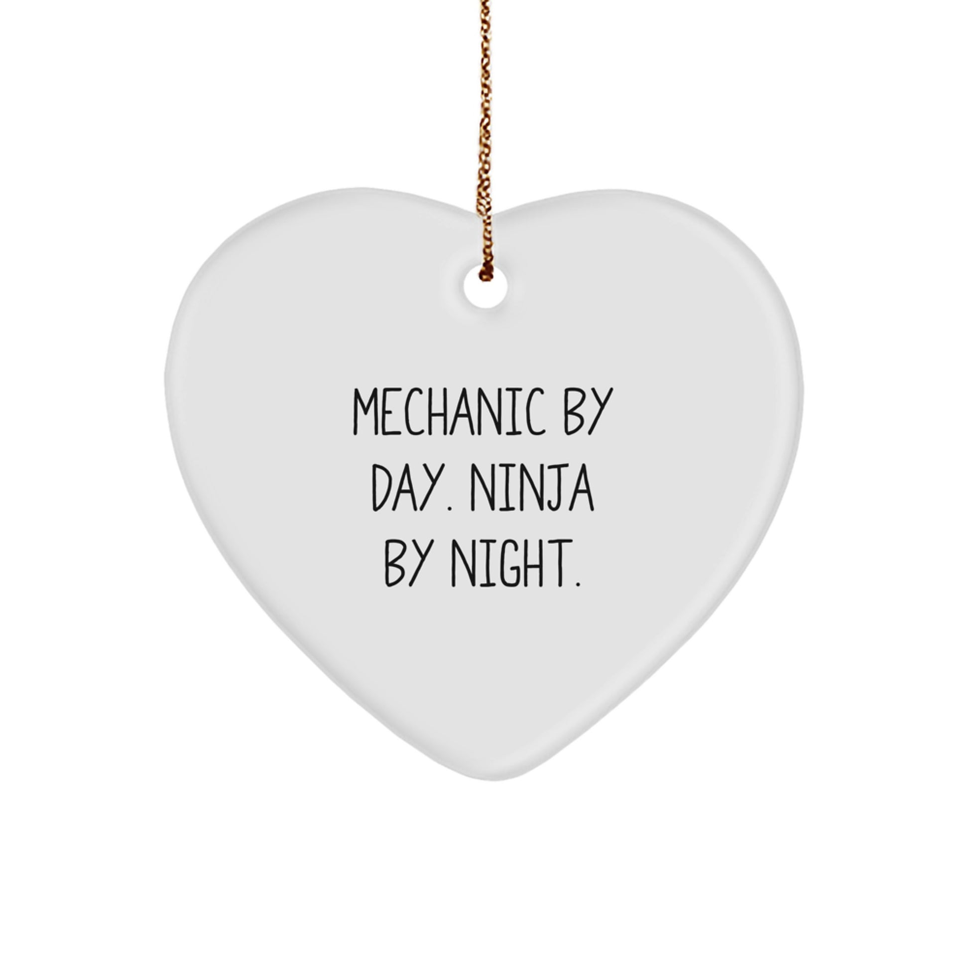 Funny Mechanic by Day Heart Ornament Gifts from Men to Mechanic Friends at Christmas - Image 1