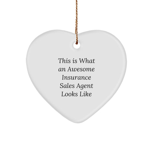 Funny Insurance Sales Agent Heart Ornament Gifts from Men to Insurance Sales Agent Friends - Image 1