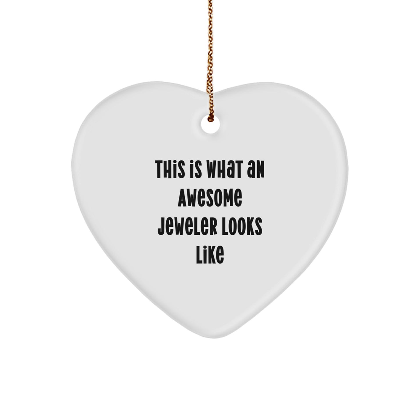 Funny Heart Ornament Gifts from Men to Jeweler Friends for Christmas Unique Presents - Image 1