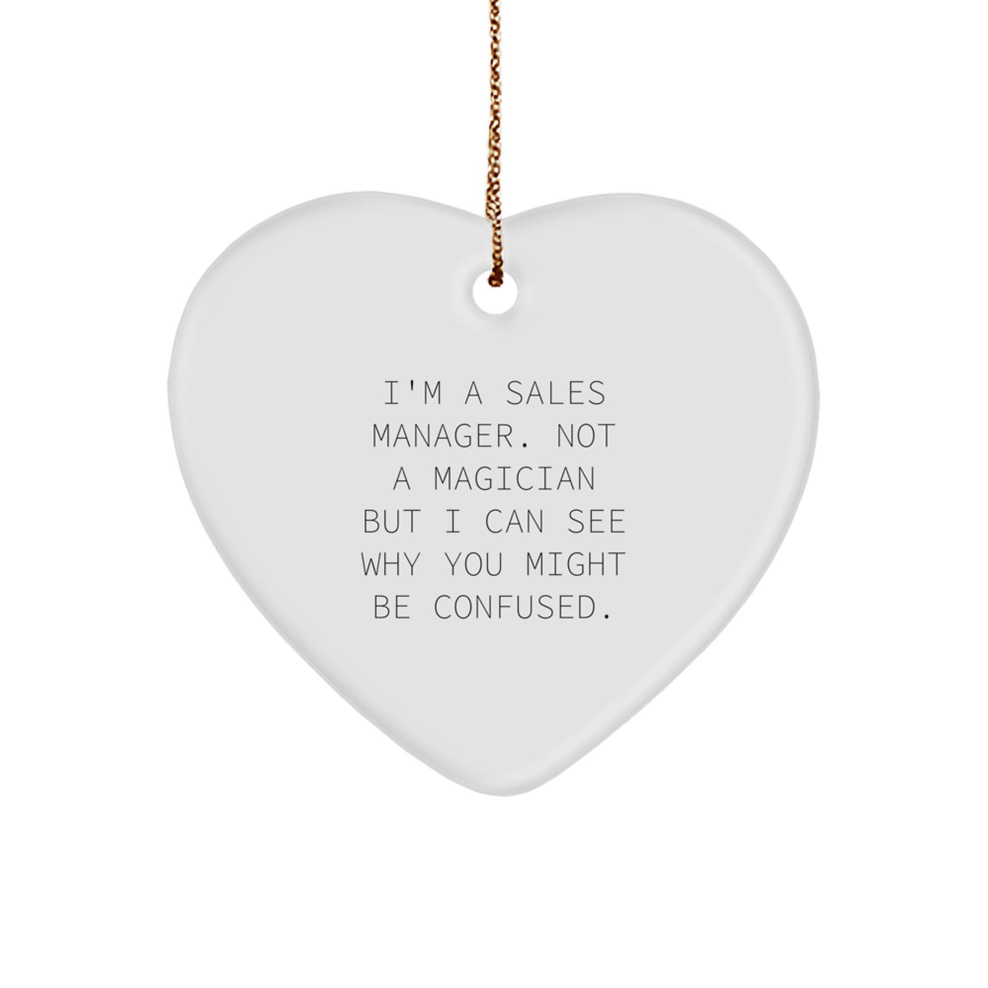 Sales Manager's Heartfelt Gift, Funny Quote, Christmas Unique Gifts from Friends to Coworkers - Image 1