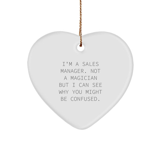 Sales Manager's Heartfelt Gift, Funny Quote, Christmas Unique Gifts from Friends to Coworkers - Image 1