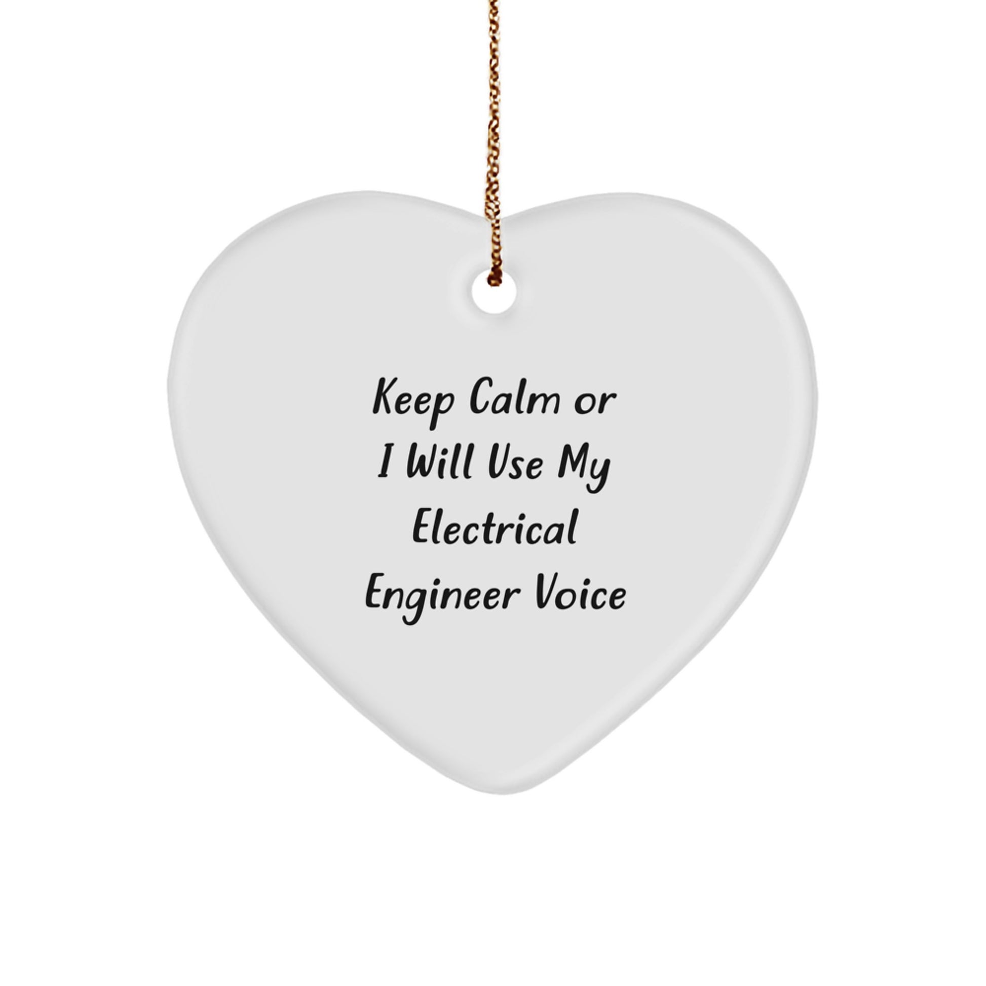 Funny Electrical Engineer Heart Ornament Gifts from Friends to Electrical Engineer Men Unique Christmas Decorations - Image 1