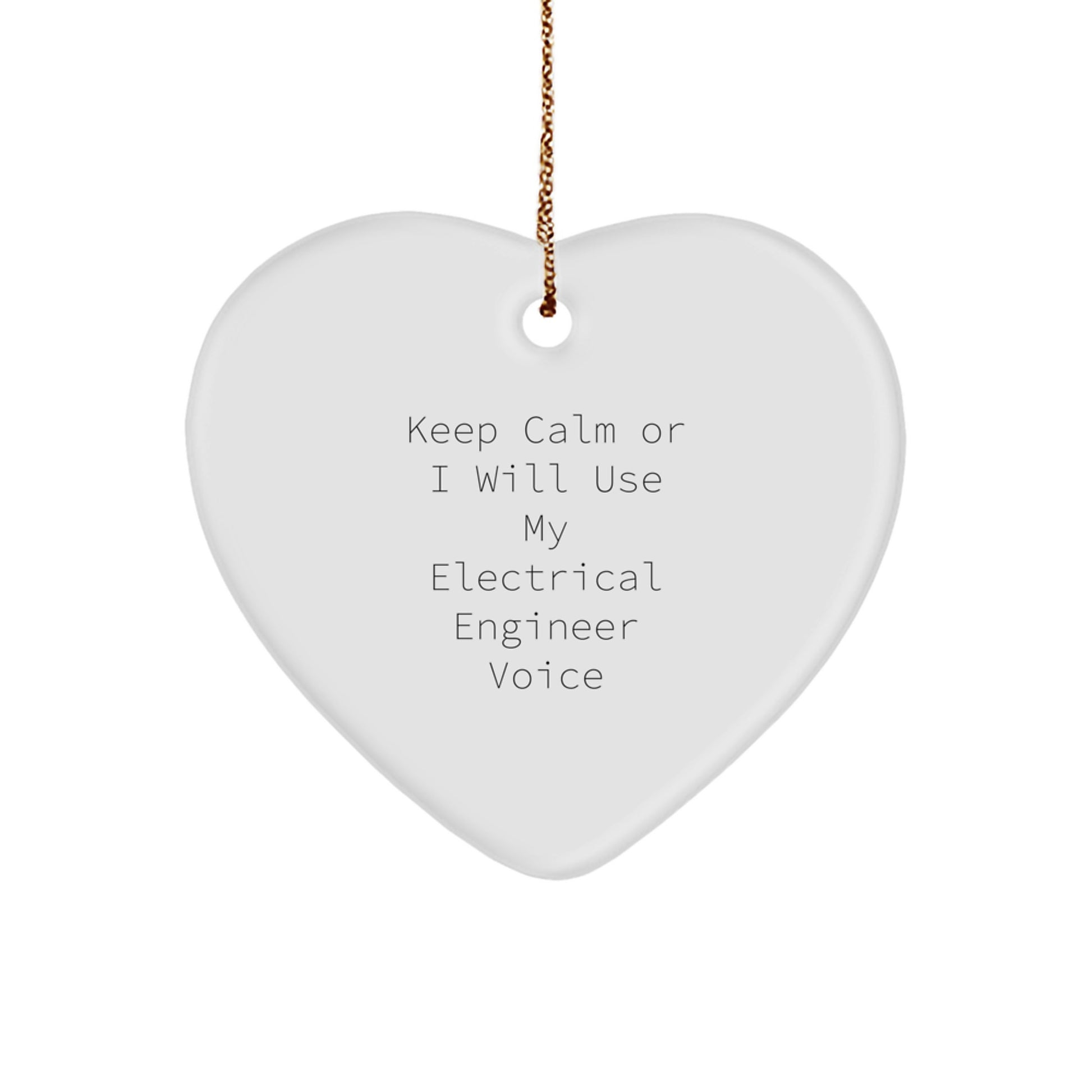 Electrical Engineer Heart Ornament Gift, Funny Electrical Engineer Voice, Christmas Unique Gifts for Electrical Engineers, Friends, Coworkers, Family - Image 1